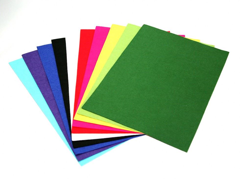 Acrylic Felt Fabric Packs Assorted Colours