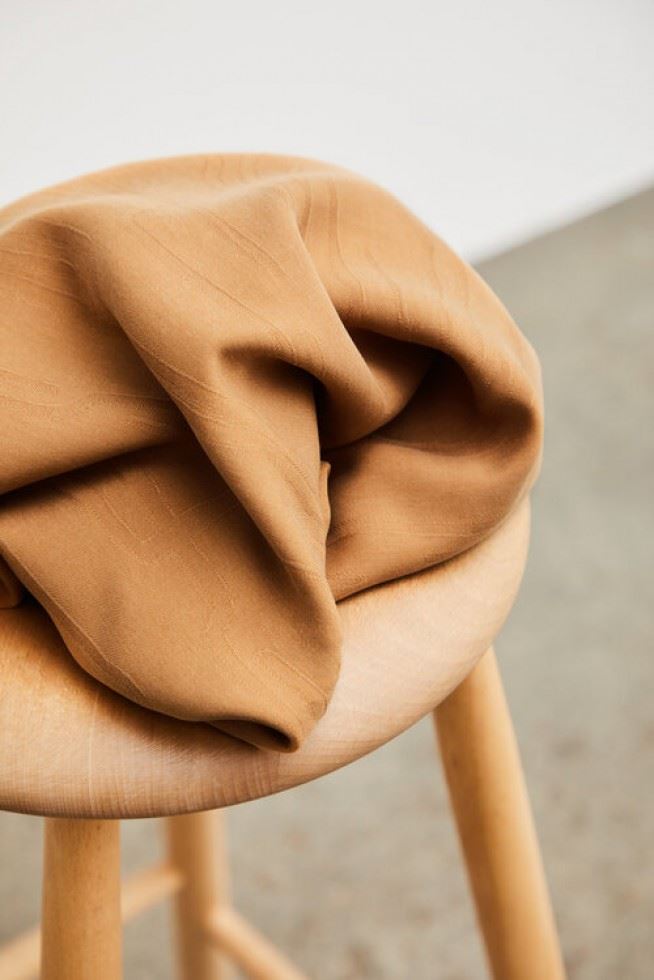 Meet Milk Mustard Lane Jacquard Tencel Lyocell Crepe Fabric