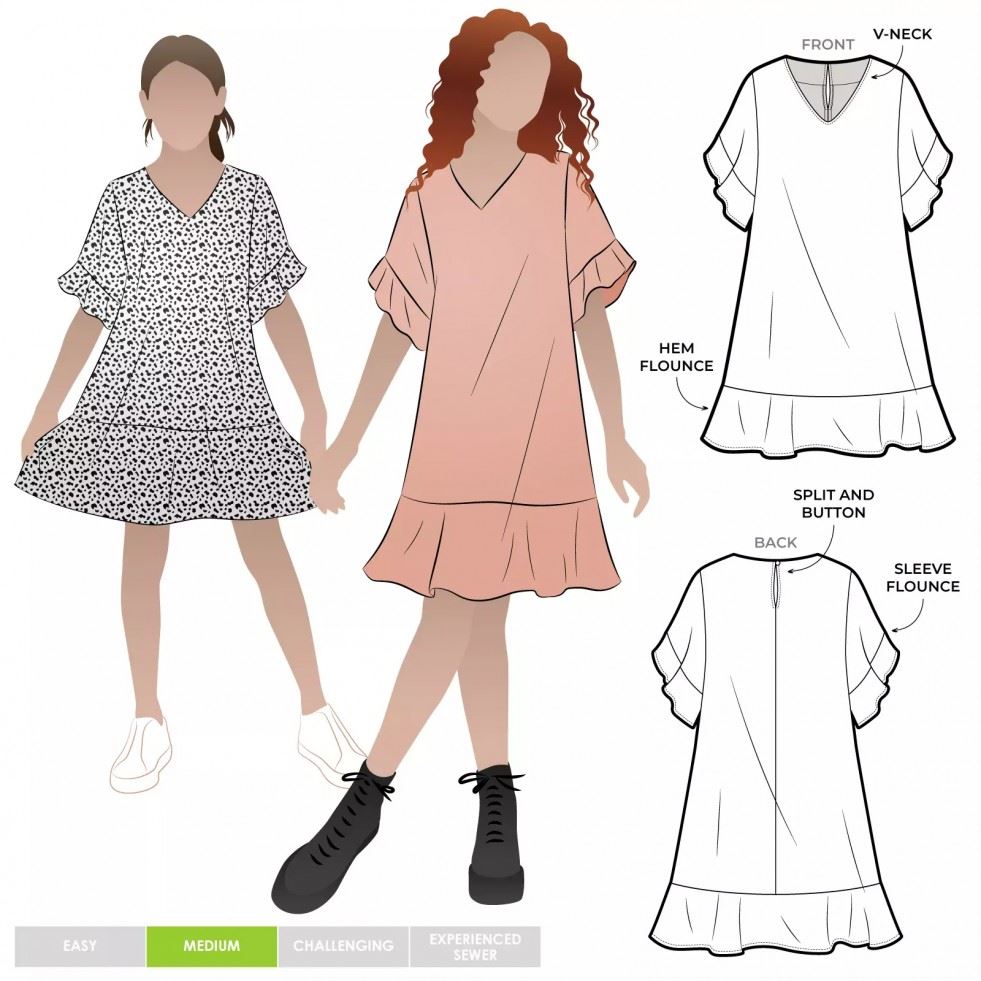 Style Arc Paper Sewing Pattern Kids Pixie Dress