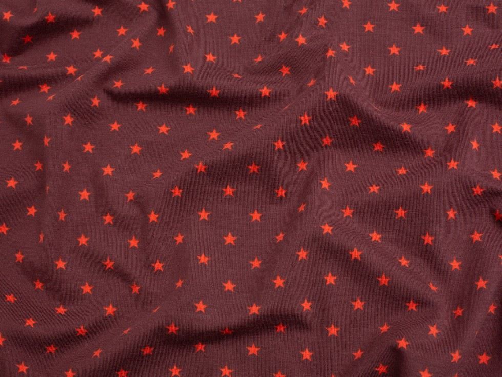 Cotton Jersey Stretch Knit Fabric Burgundy