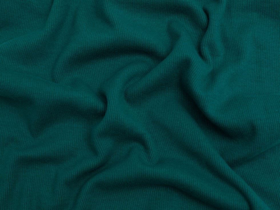 Minerva Core Range Petrol Heavy Tubular Ribbing Stretch Knit Fabric