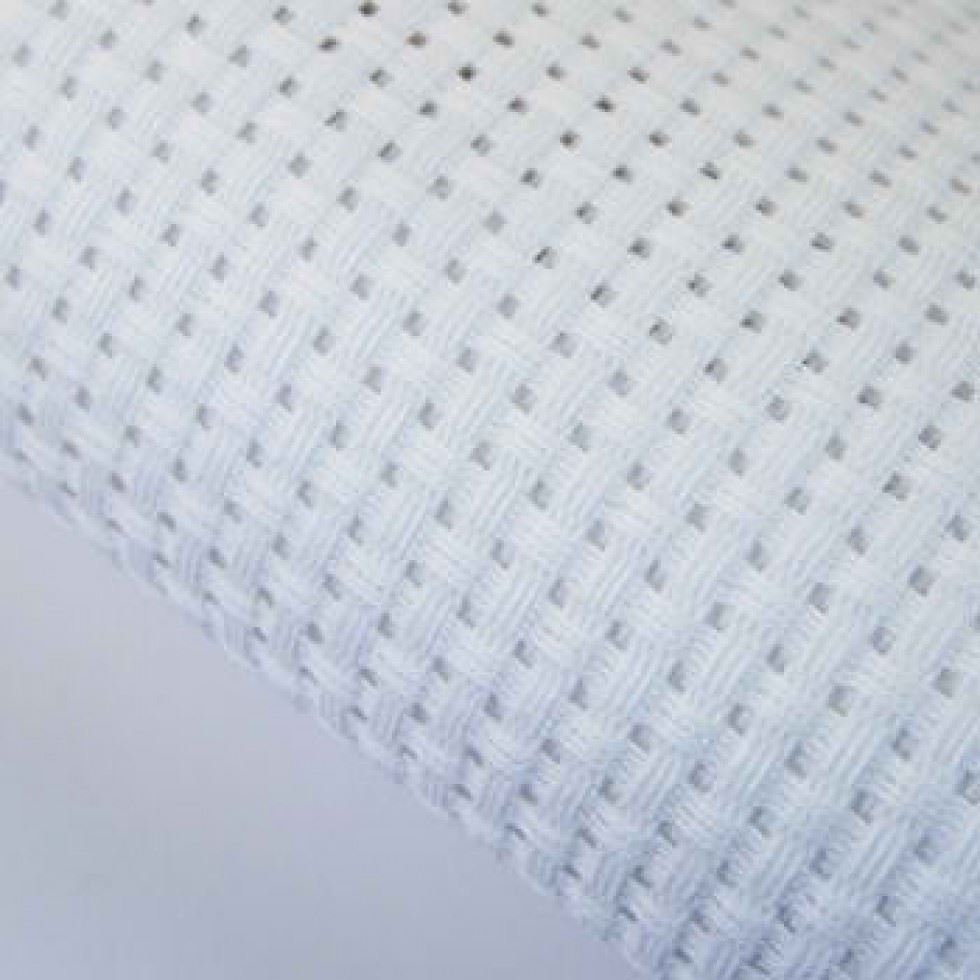 6 HPI Binca Cross Stitch Fabric White