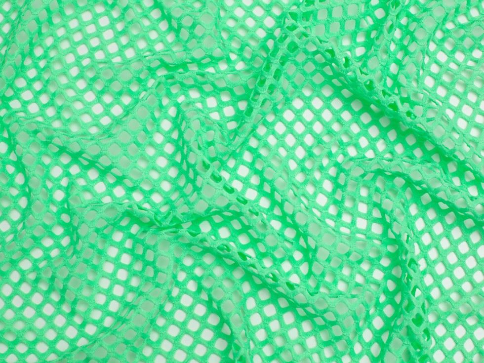 Minerva Core Range Chunky Fish Net Mesh Fabric Mint Green
 