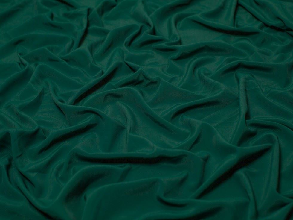 Minerva Core Range Polyester Morrocaine Crepe Fabric Bottle Green
 