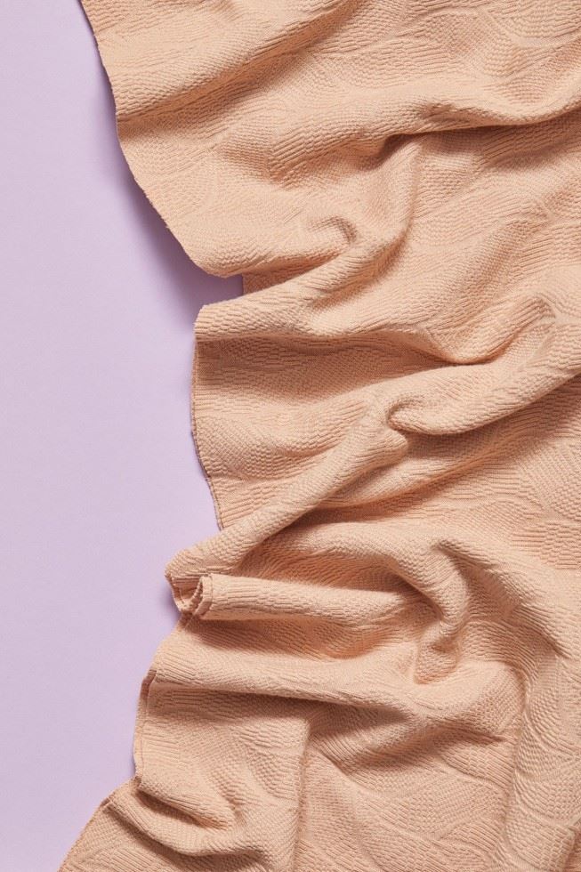 Mind The Maker Rose Organic Jacquard Textured Stretch Knit Fabric