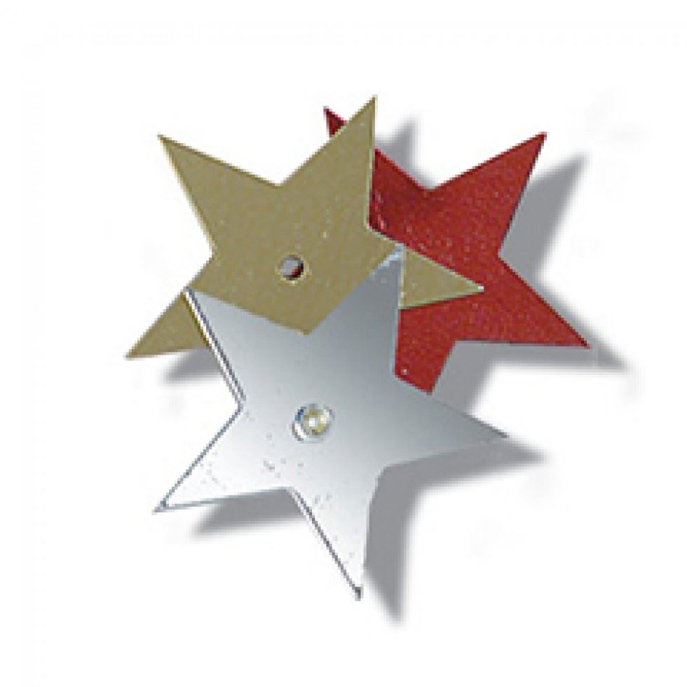 Trimits Silver Large Sequin Stars (Value Pack Of 5)
