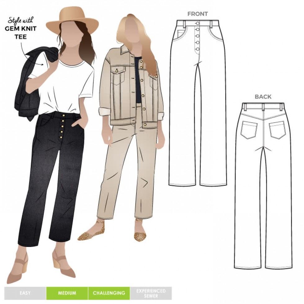 Style Arc Sewing Pattern Elwood Jean