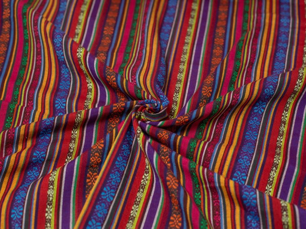 Minerva Mexico Woven Stripe Fabric 150cm / 60" Wide - per metre - Picture 9 of 10