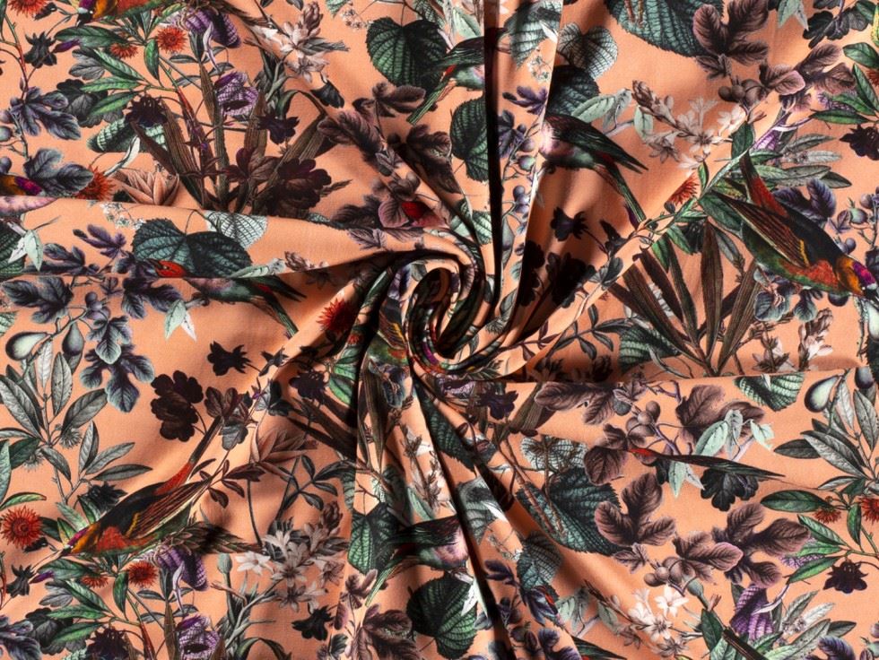 Cotton Jersey Stretch Knit Fabric Salmon
 