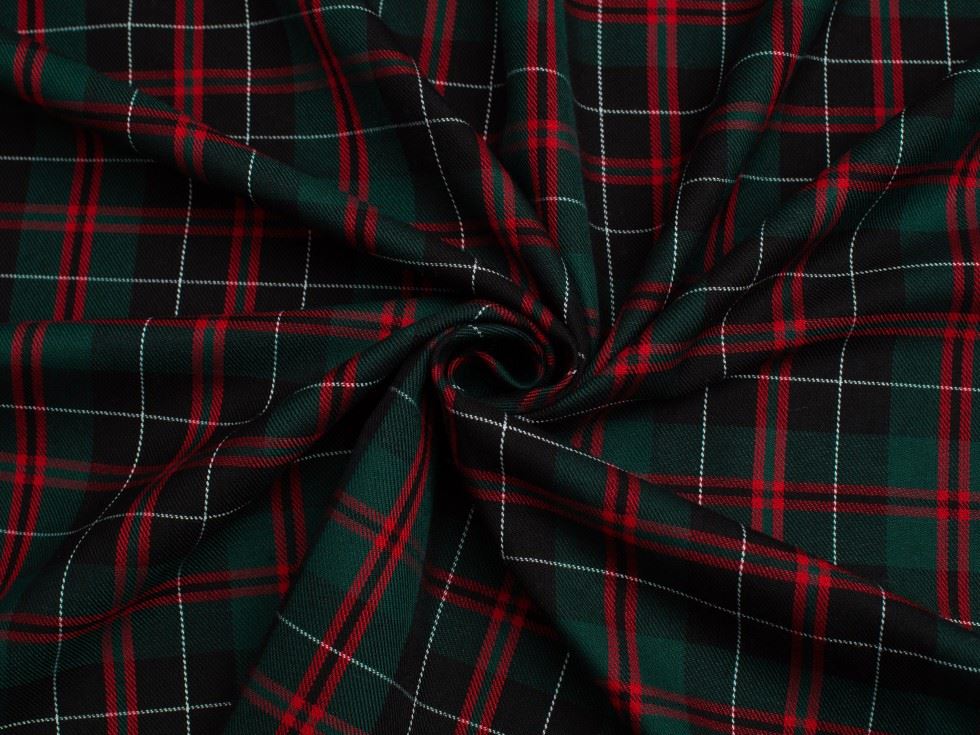Minerva Core Range Hunting Polyester Viscose Suiting Fabric