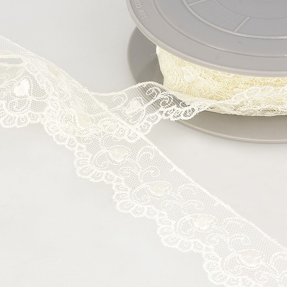 Stephanoise Ivory Embroidery Tulle Lace Trim