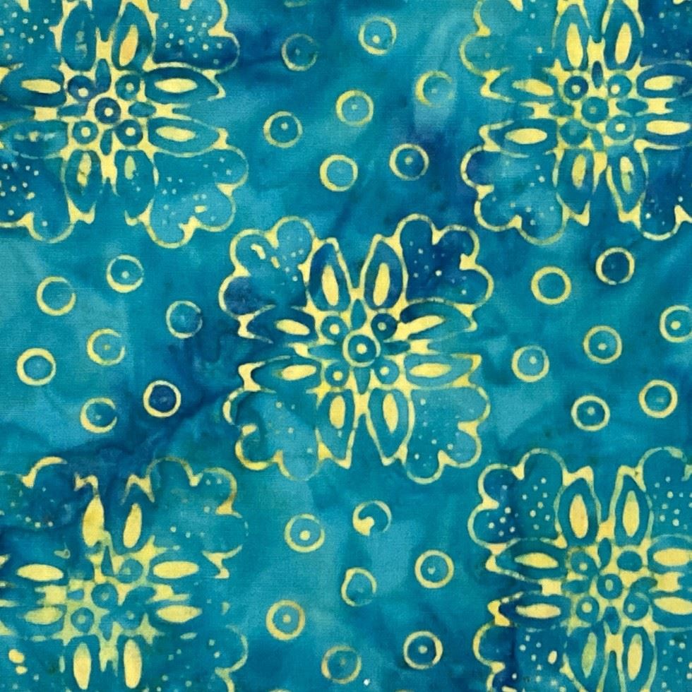 Kingfisher Cotton Batik Fabric Teal
 