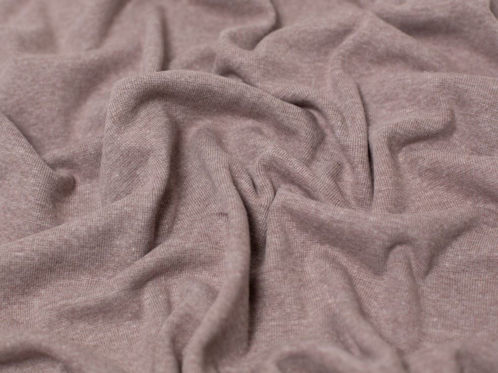 Minerva Core Range Biscuit Melange Tubular Ribbing Stretch Knit Fabric