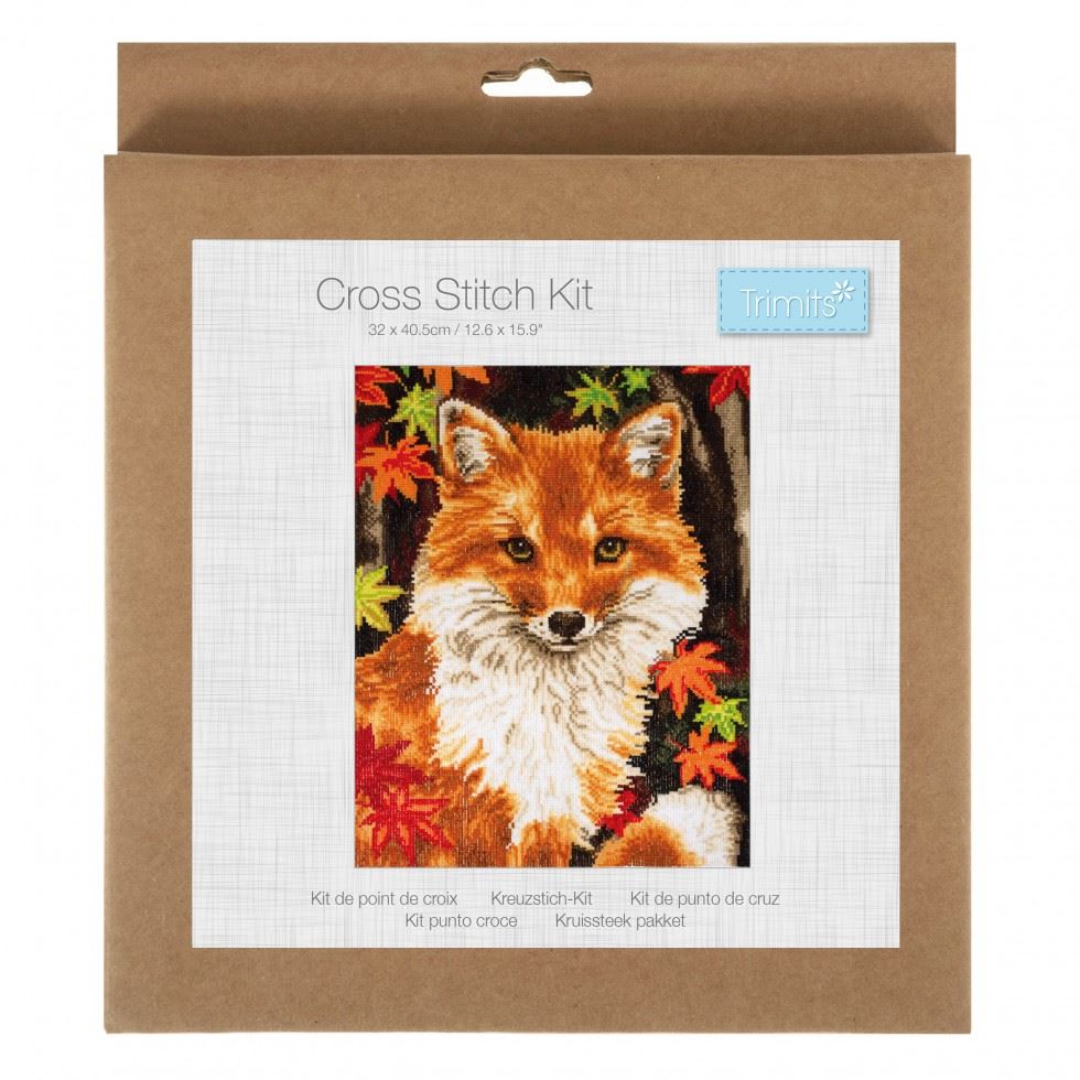 Trimits Counted Cross Stitch Kit Large Fox