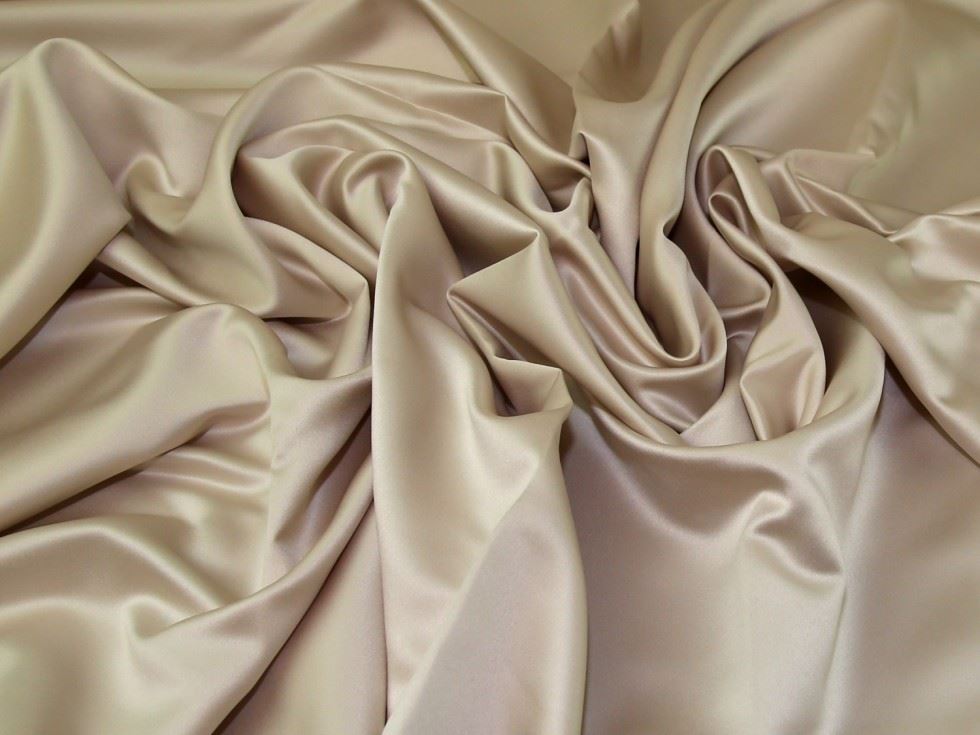 Minerva Core Range Champagne Mystique Duchess Satin Fabric