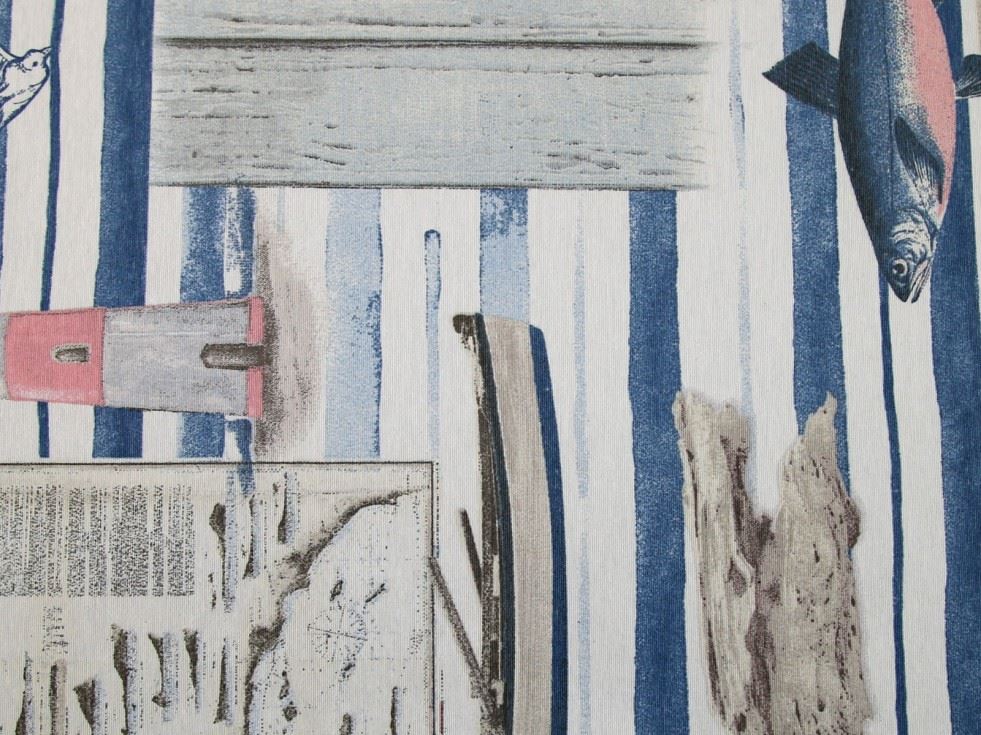 Blue Deadstock Cotton Canvas Fabric