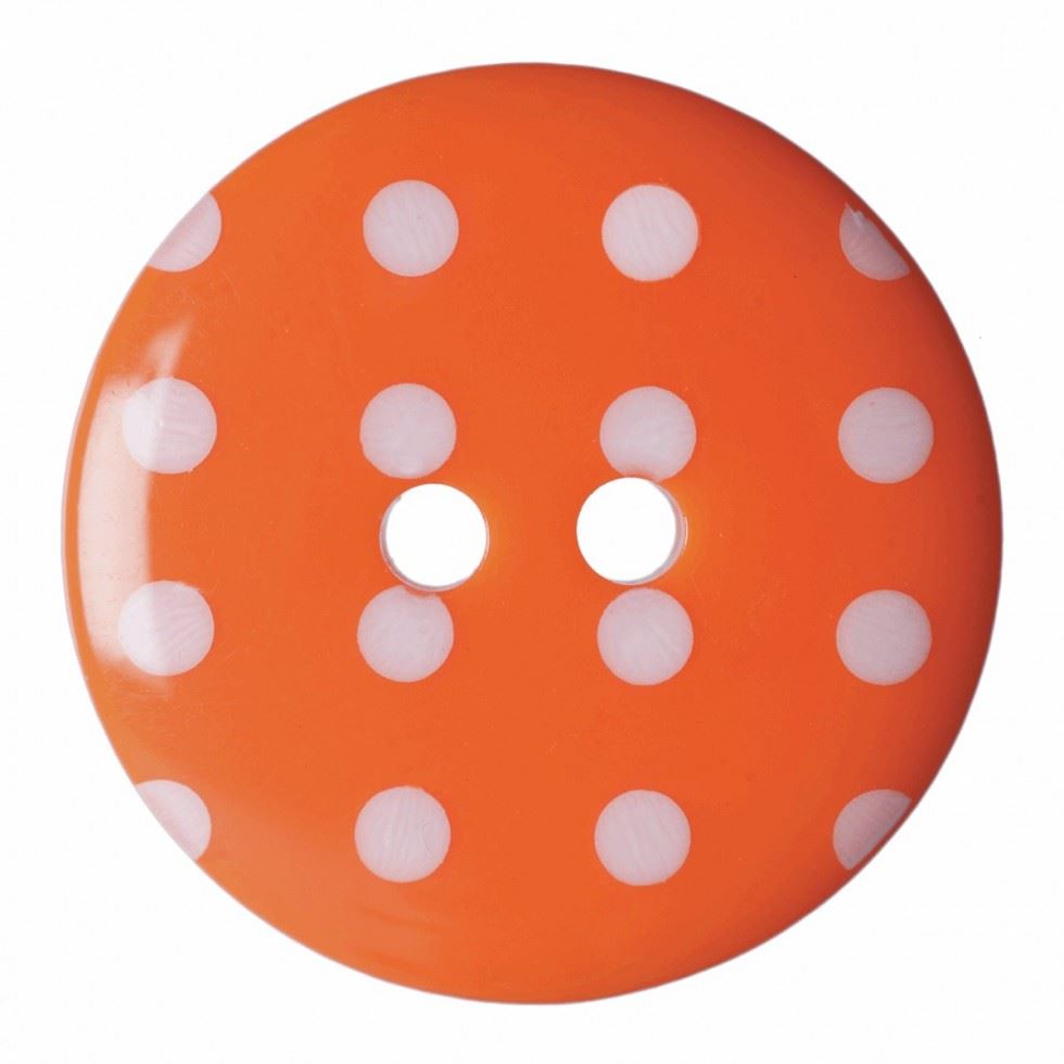 Hemline Orange Polka Dot Buttons