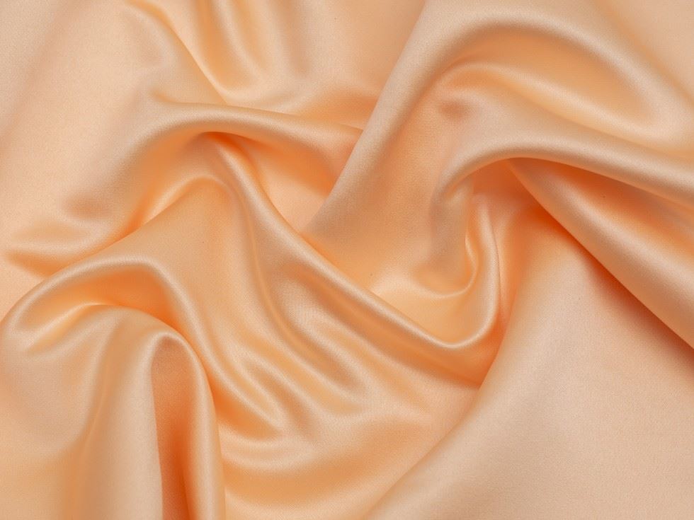 Minerva Core Range Apricot Classique Duchess Satin Fabric