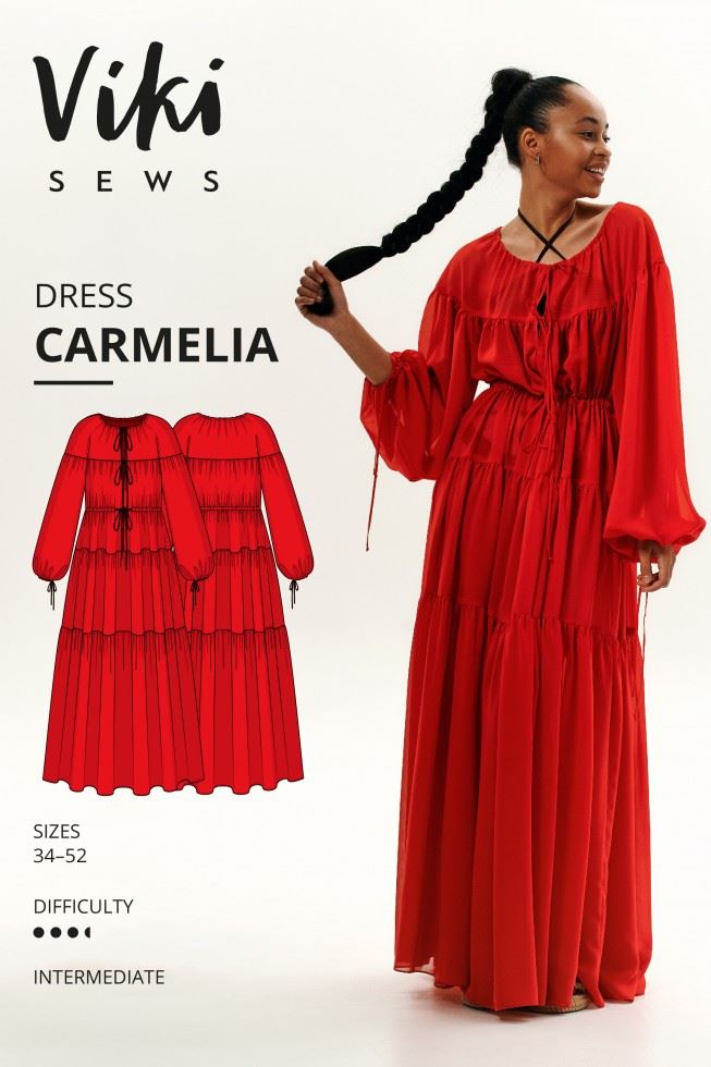 Vikisews Sewing Pattern Carmelia Dress