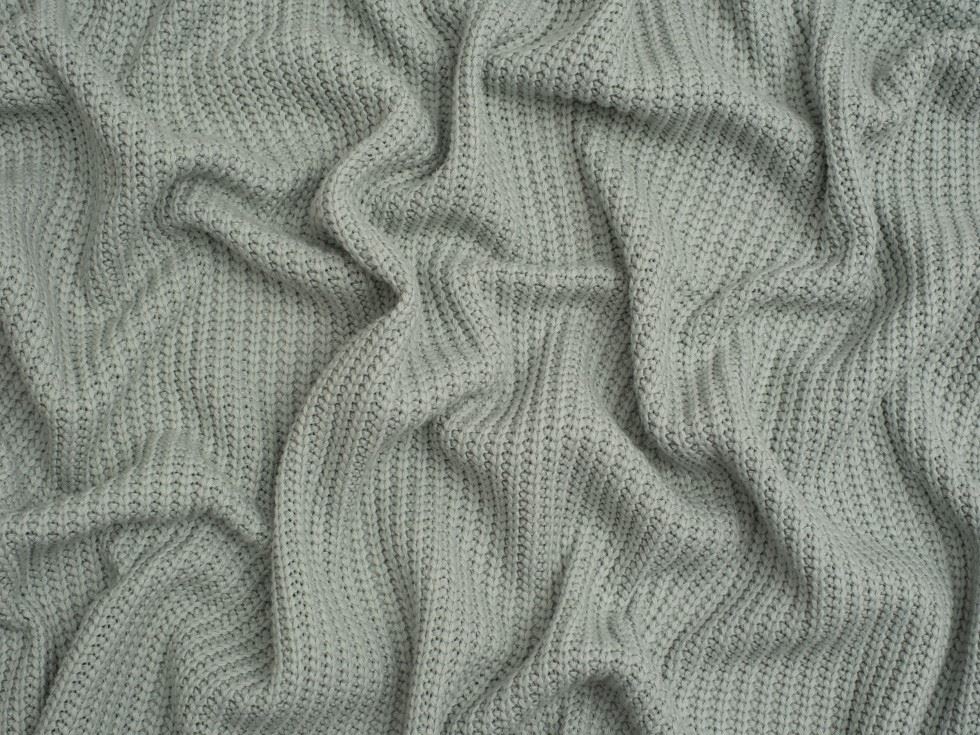 Minerva Core Range Chunky Cotton Sweater Knit Stretch Fabric Mint Green
 
