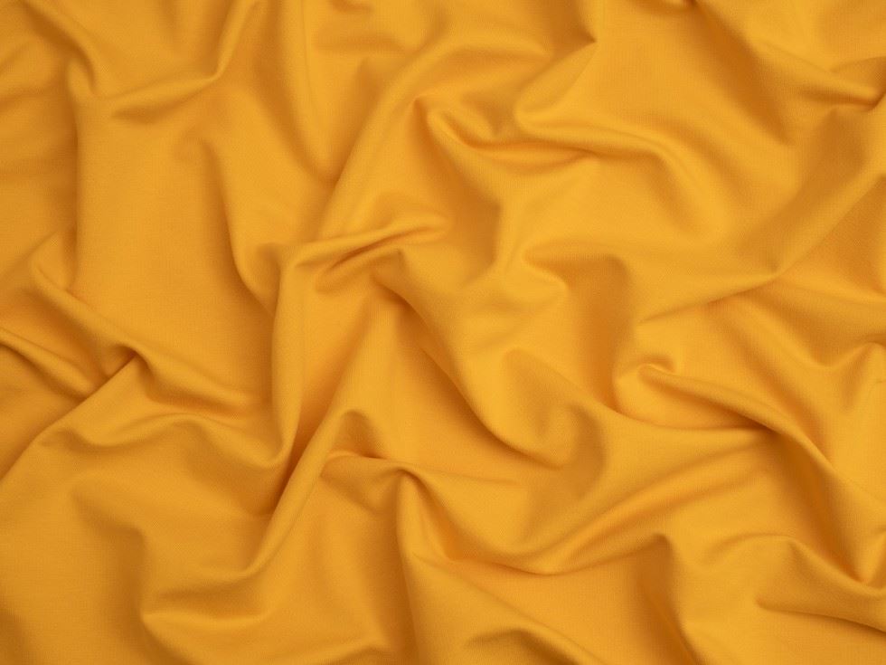 Minerva Core Range Light Loop Back French Terry Stretch Knit Fabric Warm Mustard