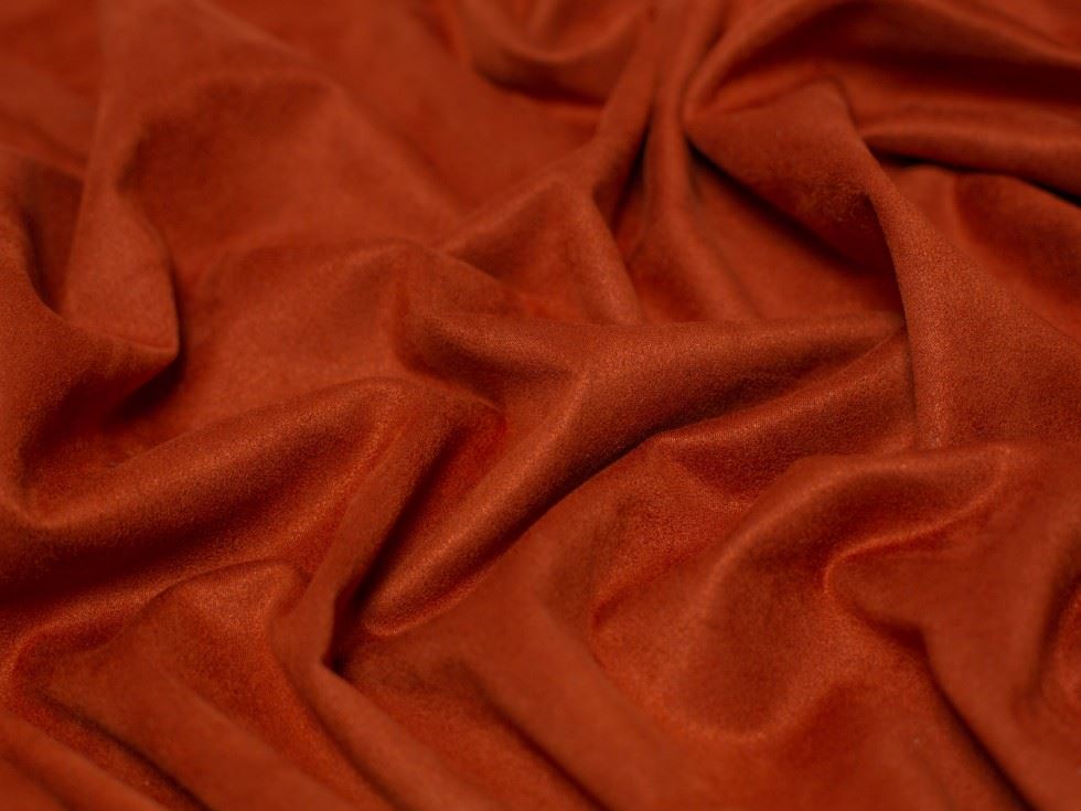 Minerva Core Range Rust Suede Scuba Stretch Knit Fabric