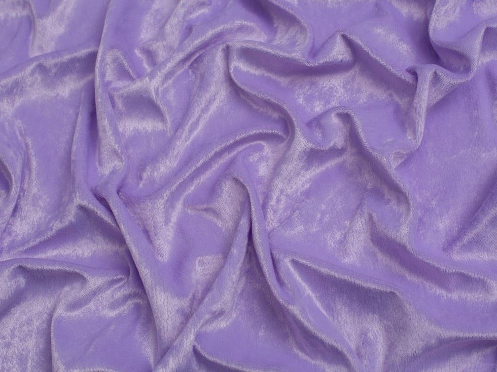 Minerva Core Range Crush Velvet Stretch Knit Fabric Lavender
 
