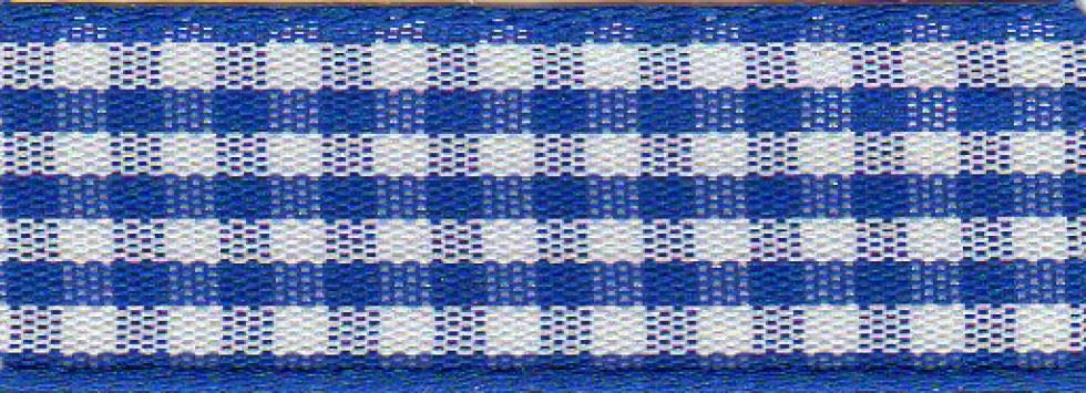 Berisfords 12 Royal Gingham Ribbon (Value Roll)