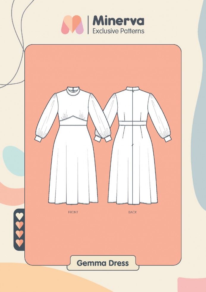 Minerva Exclusive Light Sewing Pattern Gemma Dress