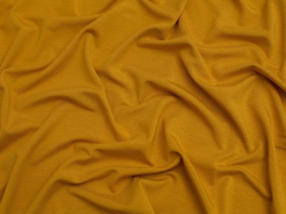 Minerva Core Range Bamboo Cotton Jersey Stretch Knit Fabric Ochre
 