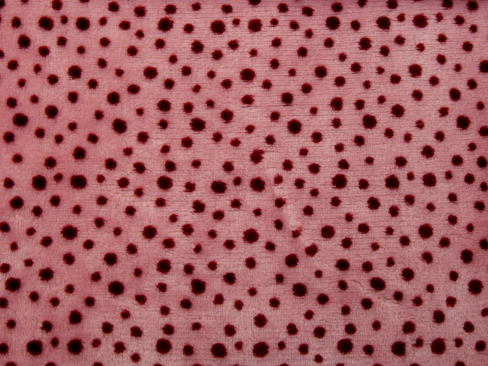 Deadstock Plush Cuddle Fleece Fabric Pink & Wine
 