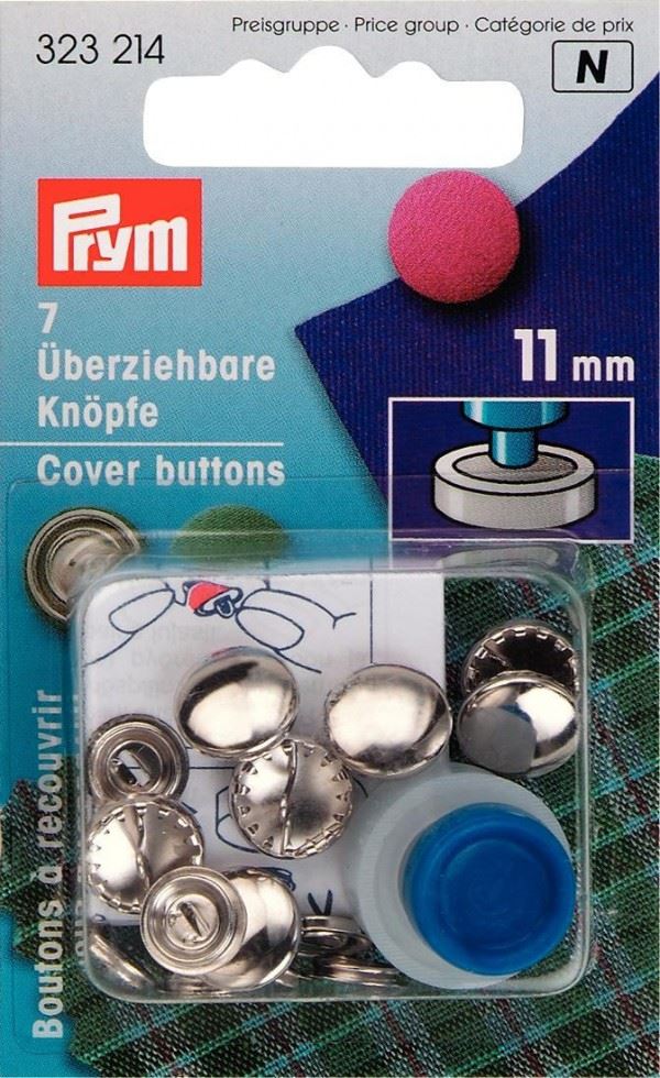 Prym Cover Buttons With Tool Gold/Silver