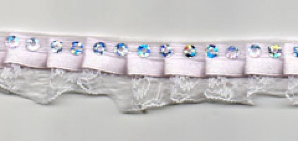 Essential Trimmings Pink Sequin Bonnet Lace (Value Roll)