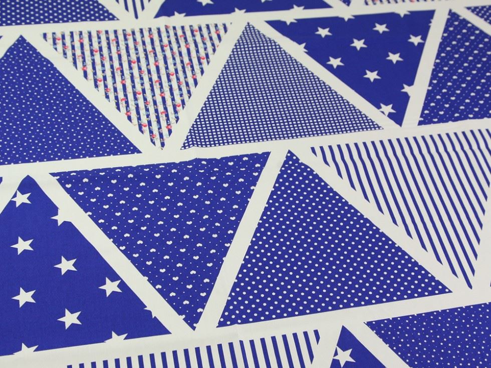Rose And Hubble Royal Blue 100% Cotton Poplin Fabric