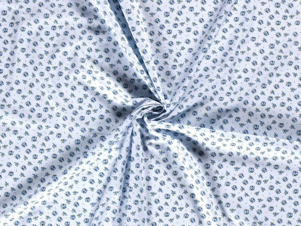 100% Cotton Poplin Fabric Blue
 