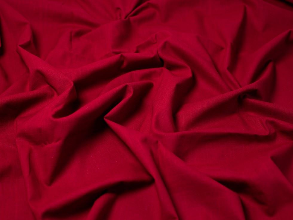 Minerva Core Range Wine Linen Look Textured Cotton Fabric