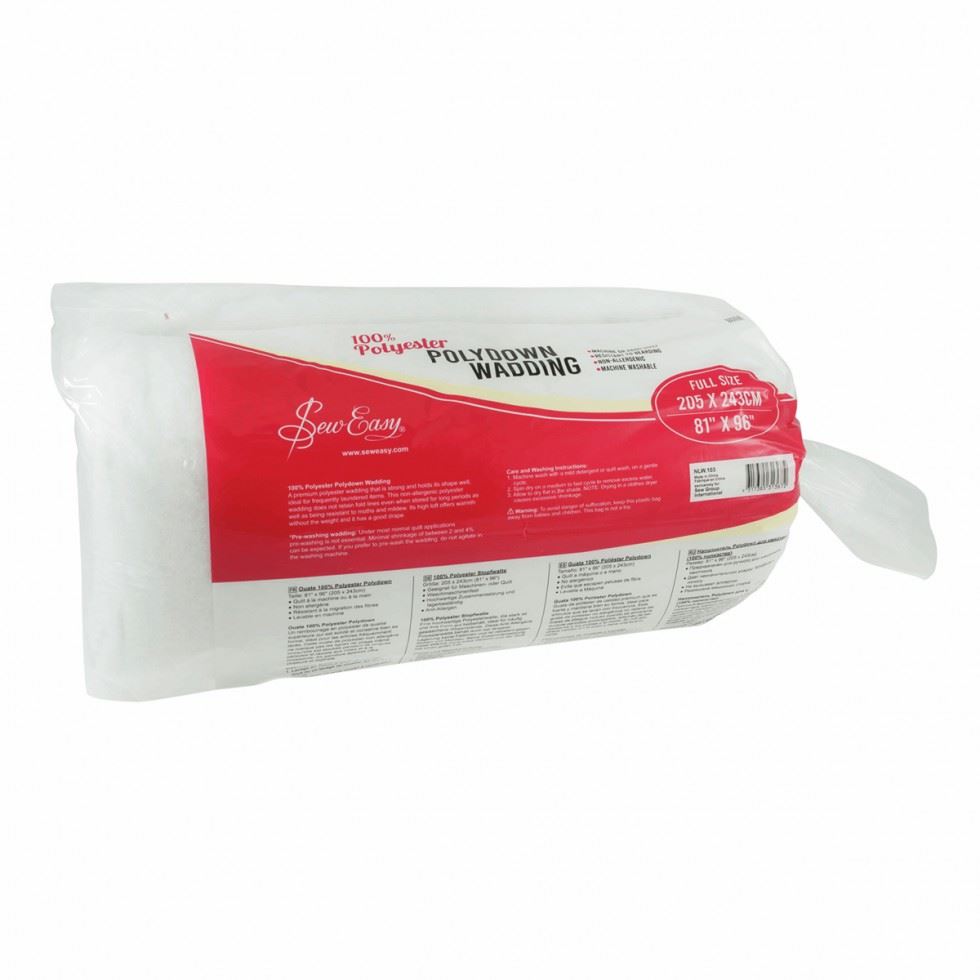 Sew Easy White Polydown Polyester Batting Wadding