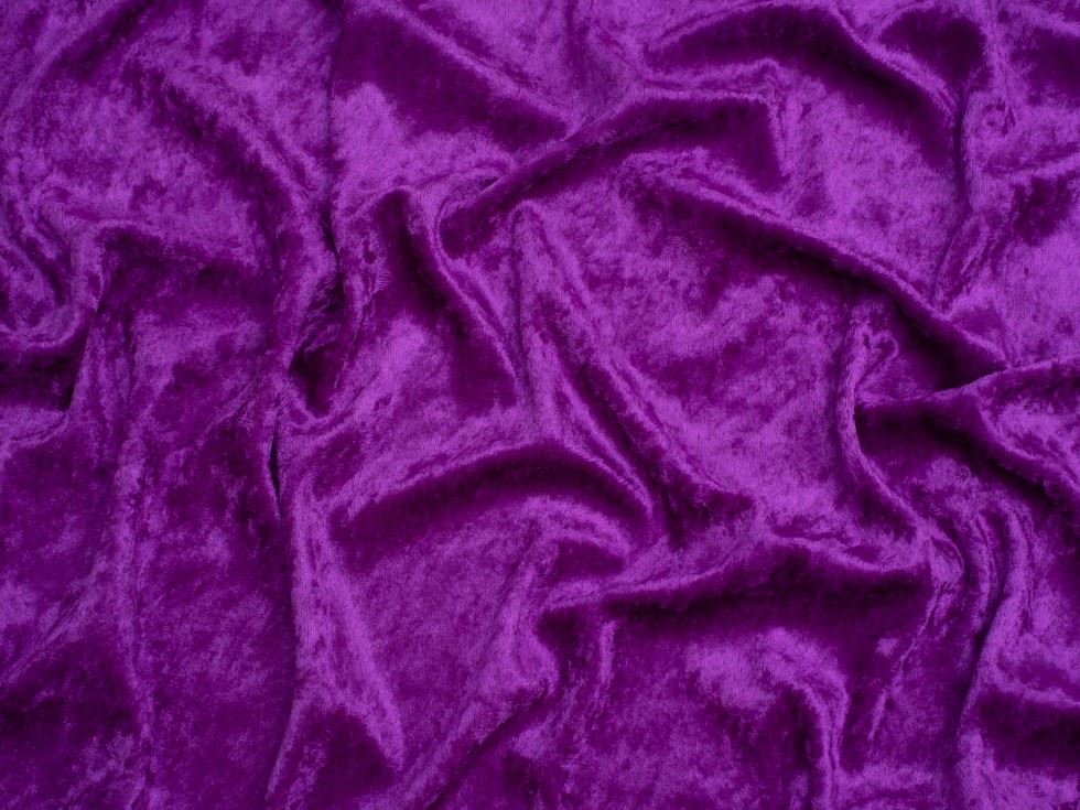 Minerva Core Range Crush Velvet Stretch Knit Fabric Magenta
 