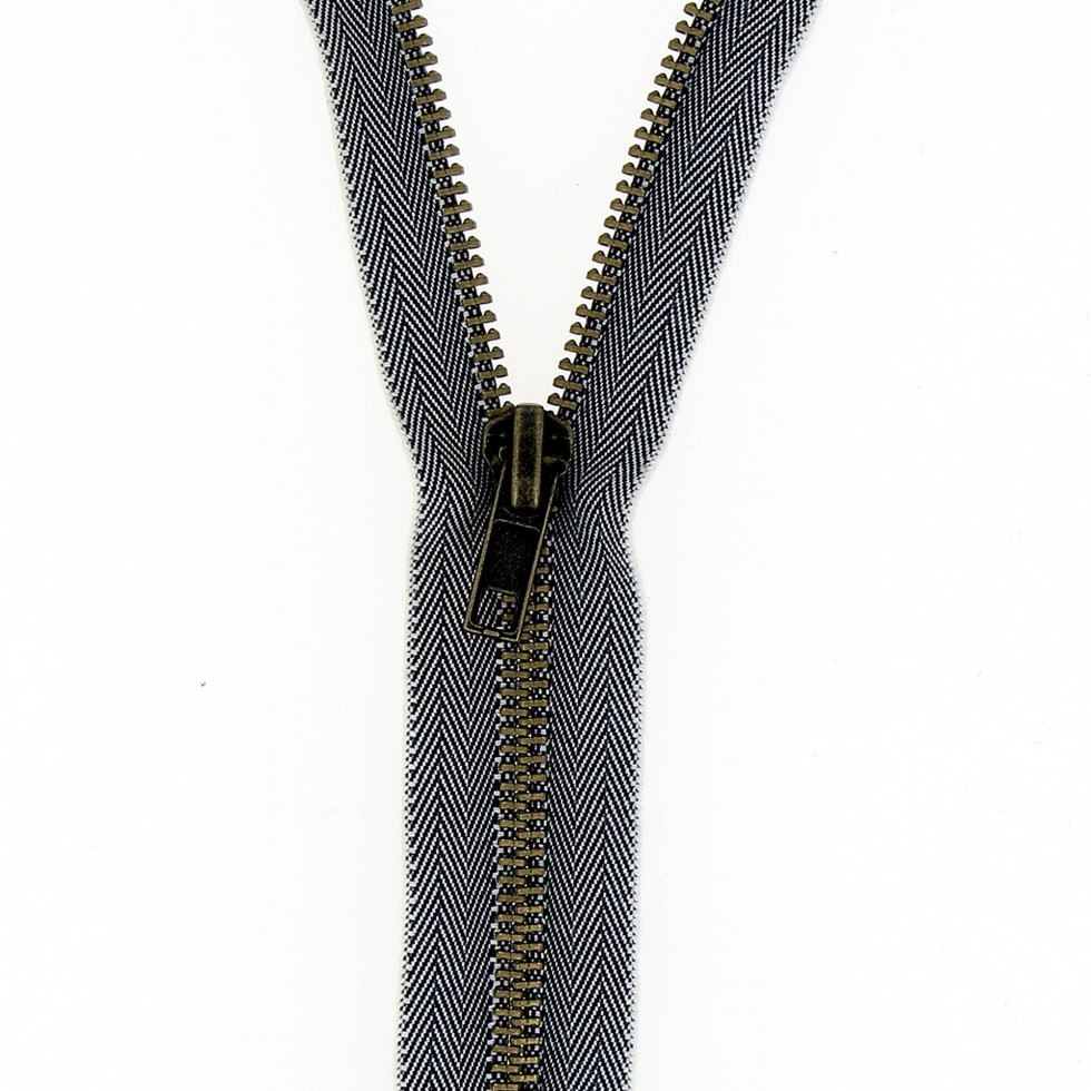 Milward Metal Jeans Closed End Zips Denim Blue