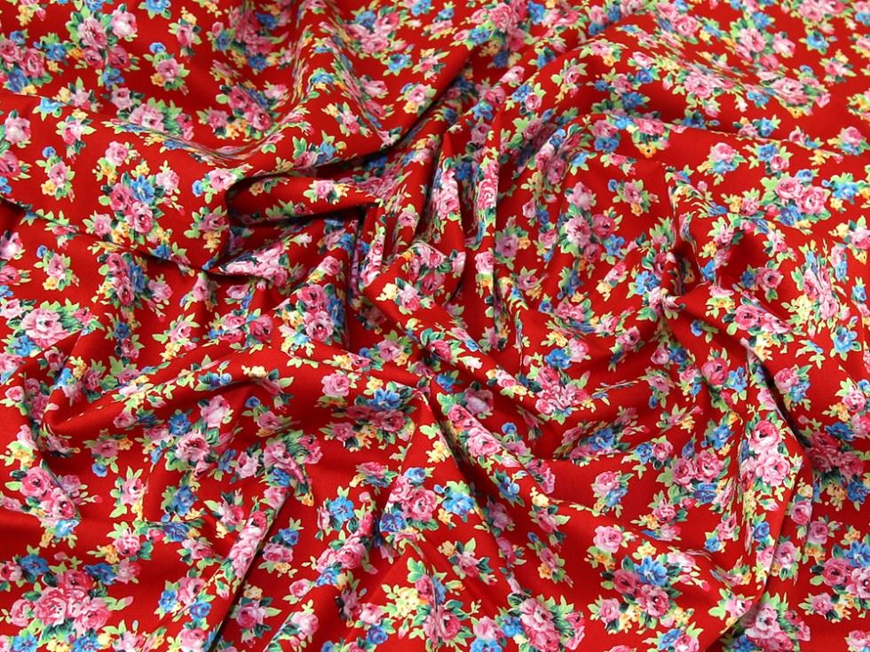 Rose and Hubble 100% Cotton Poplin Fabric Red