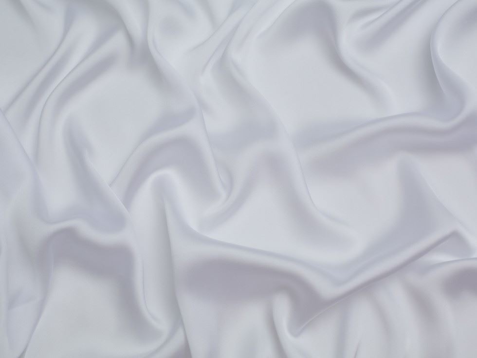 Minerva Core Range White Charmeuse Silky Satin Fabric