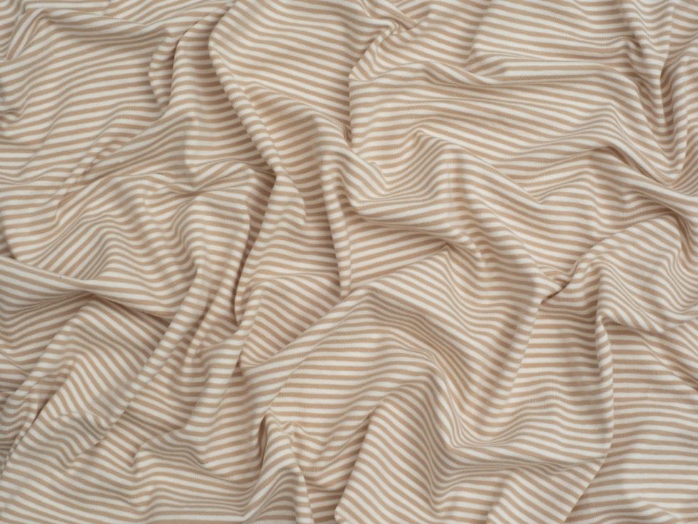 Minerva Core Range Baby Soft Yarn Dyed Cotton Jersey Stretch Knit Fabric Cream
 
