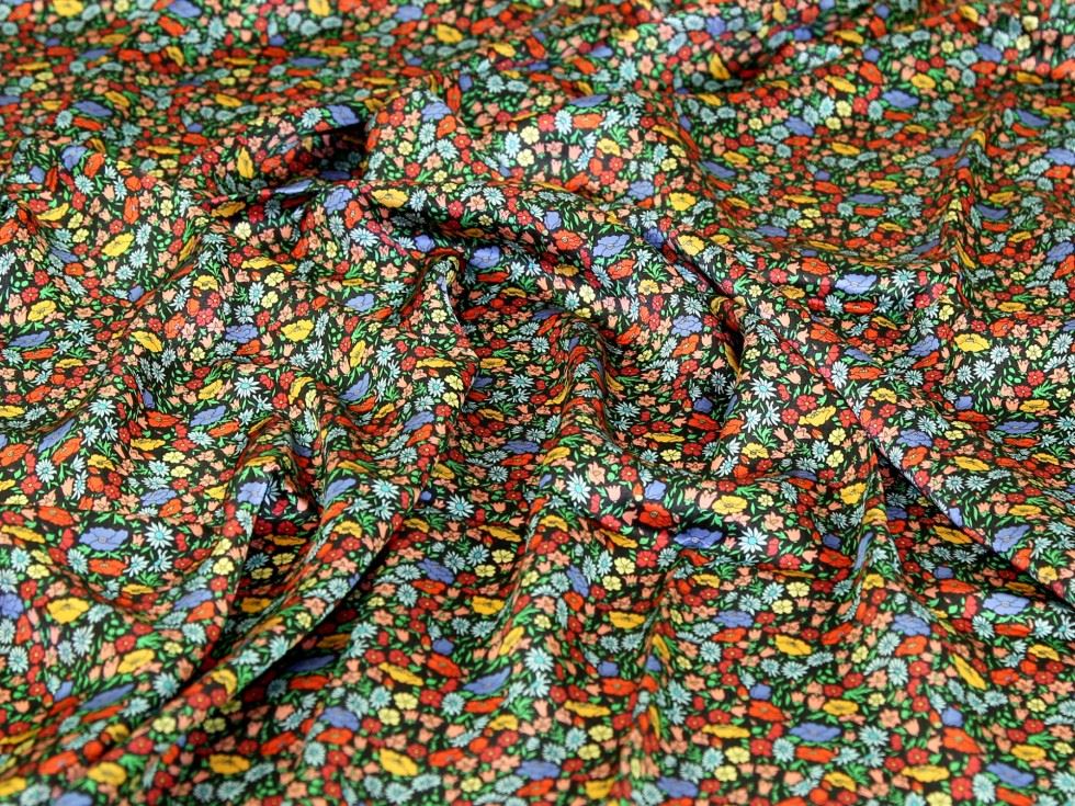 Liberty London Multicoloured Poppy Park Belgravia Silk Satin Fabric