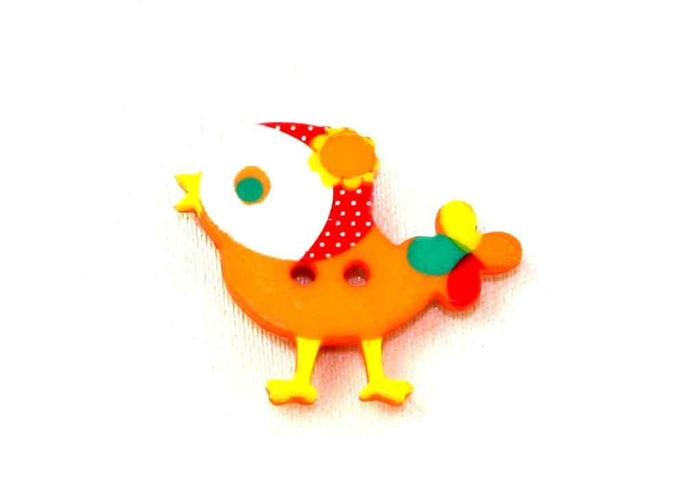 Dill Orange Bird Buttons (Value Pack)