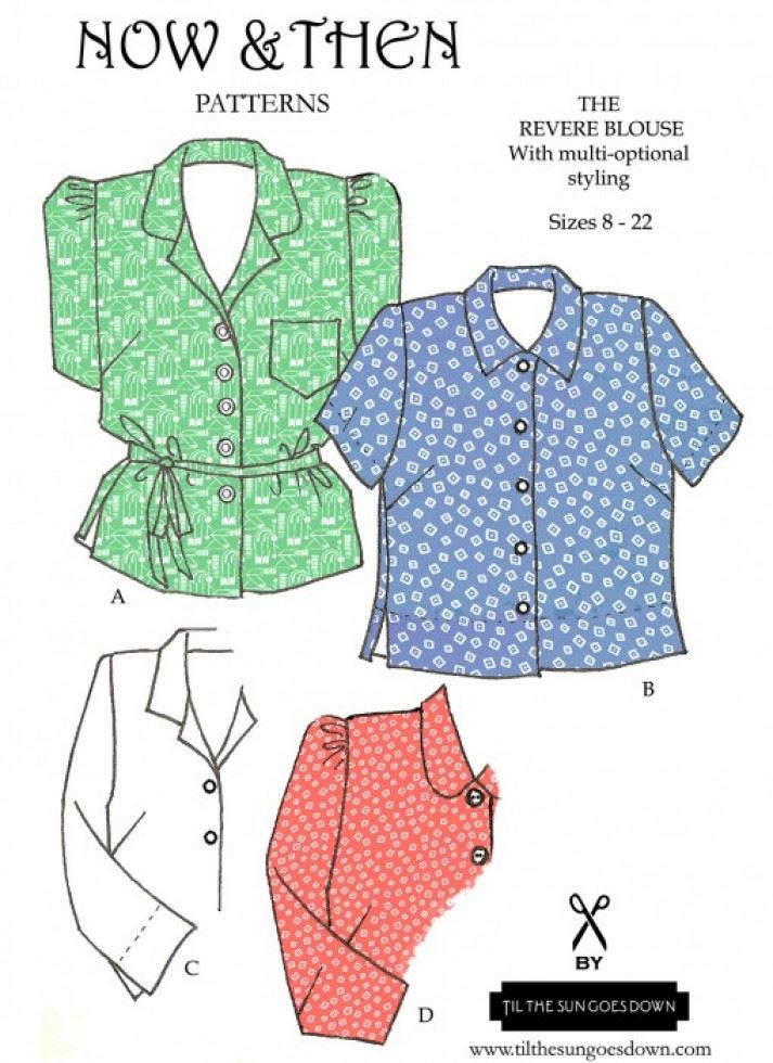 Now And Then Patterns Sewing Pattern The Revere Blouse
