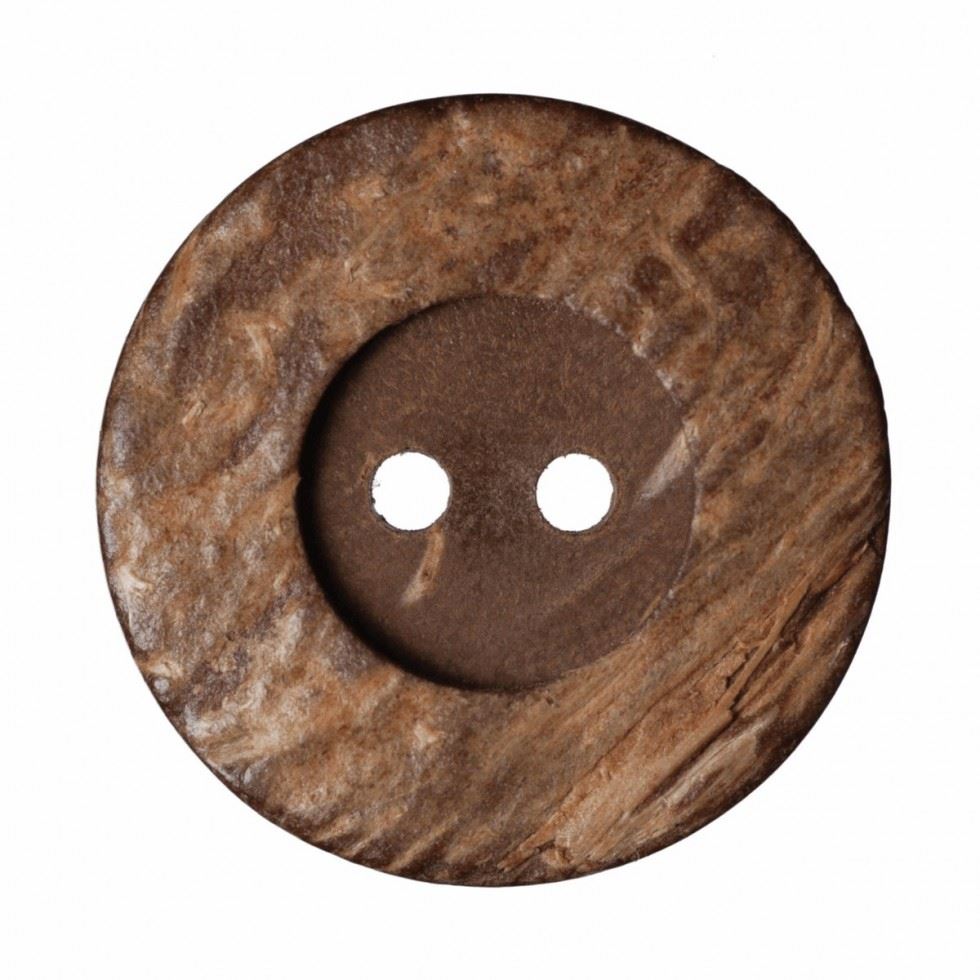 Hemline Brown Round Plastic Buttons