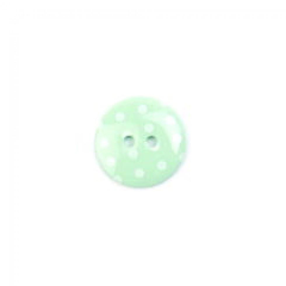 Crendon Polka Dot Round Buttons (Value Pack) Aqua/White
 