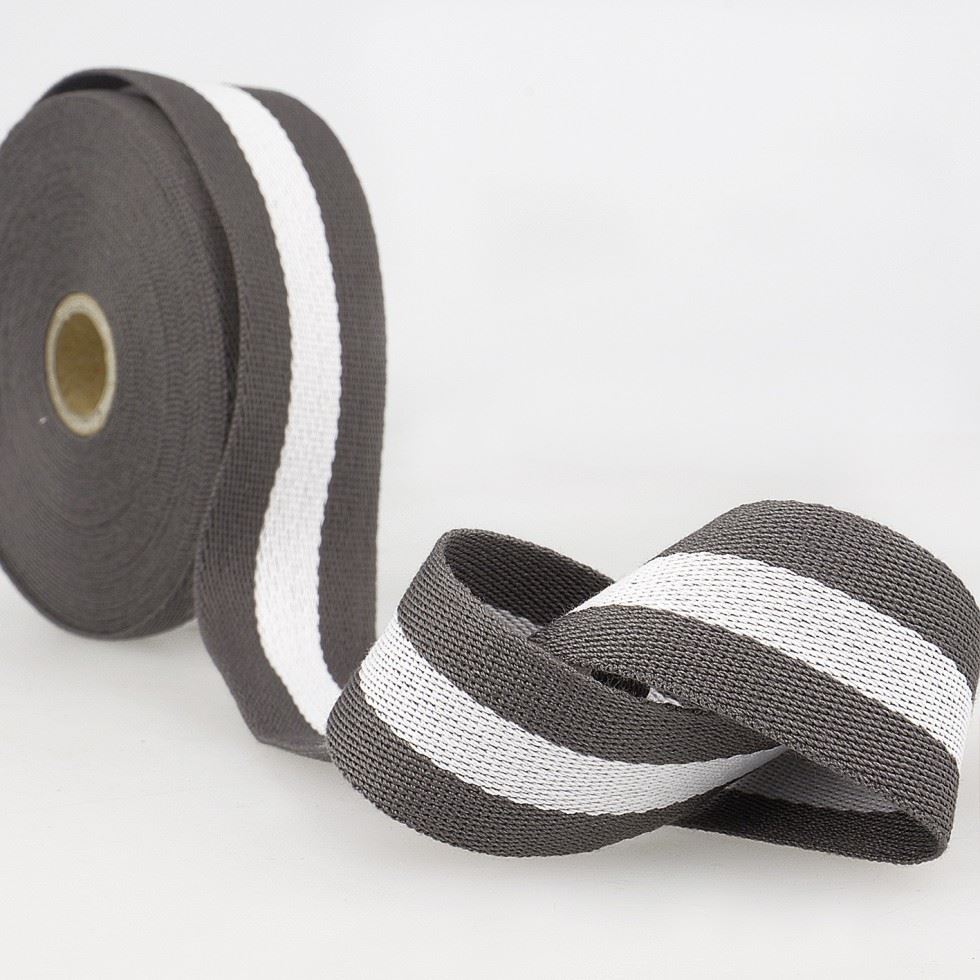 Stephanoise Polyester Webbing Grey Black
 