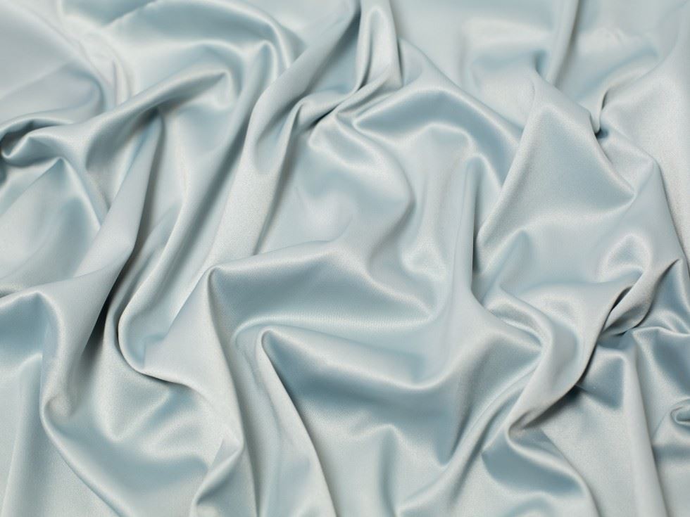 Stretch Woven Duchess Satin Fabric Duck Egg