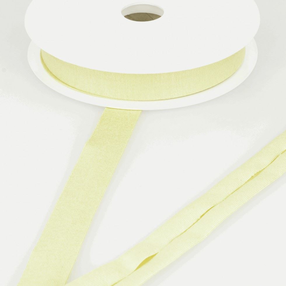 Stephanoise Viscose Jersey Bias Binding Tape Lemon
